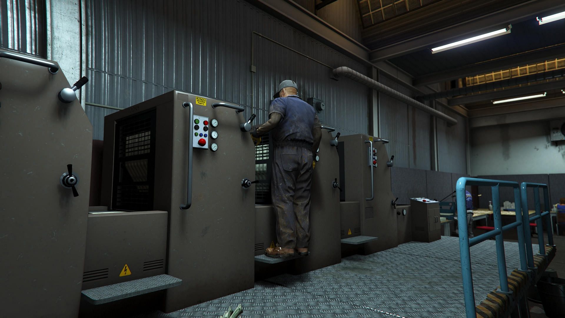Inside a GTA Online Counterfeit Cash Factory (Image via Rockstar Games)